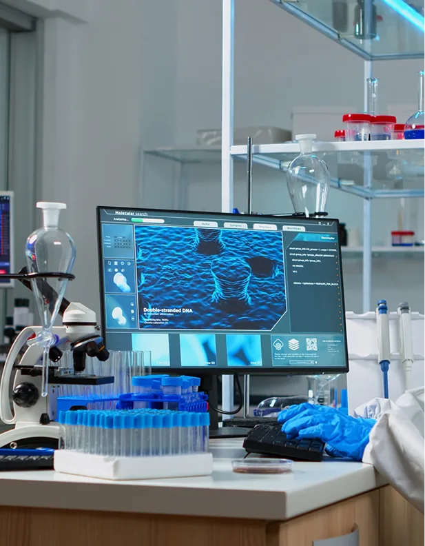 Advanced pharmaceutical lab instruments used in pharmaceutical industry for research and cleanroom monitoring.